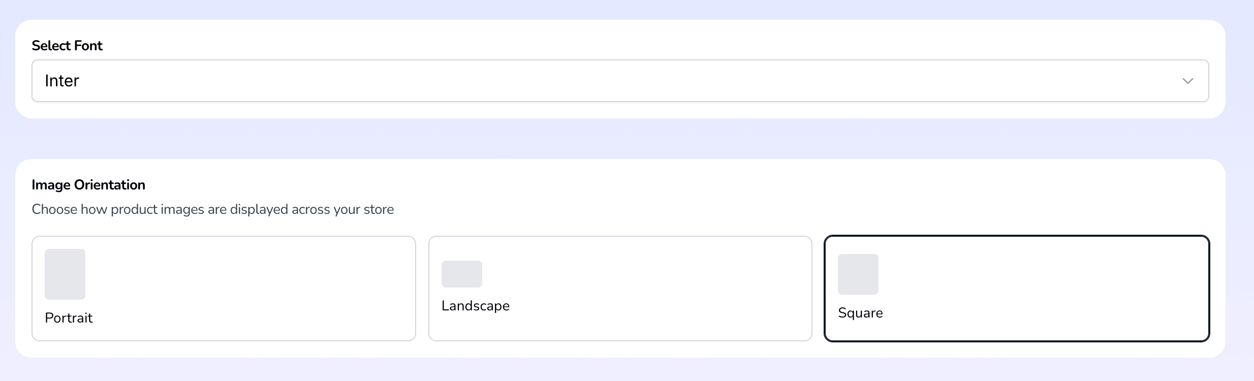 How to set orientation on your vendroad store