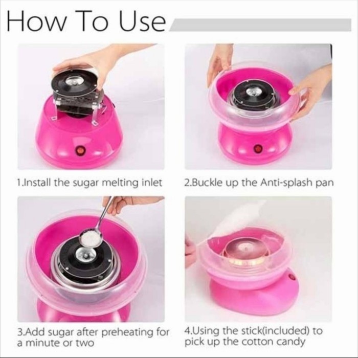 Jual Mesin Gulali Gula Kapas Cotton Candy Maker Portable Elektrik