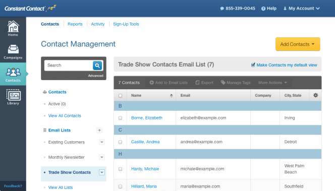 Constant Contact lists Constant Contact lists