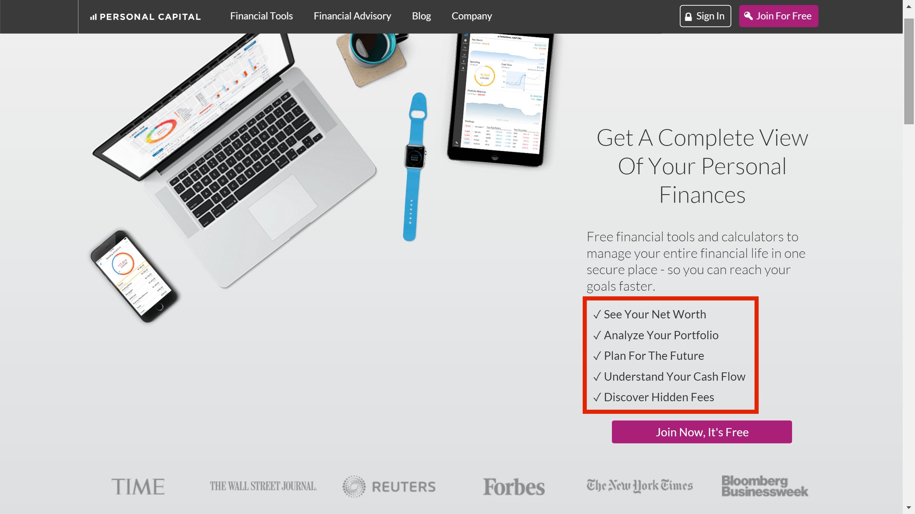 Finance Tools. Personal Capital.