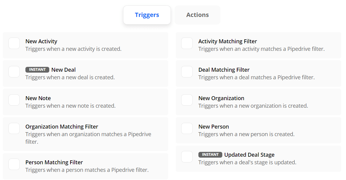 pipedrive zapier