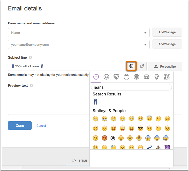 HubSpot subject line emojis