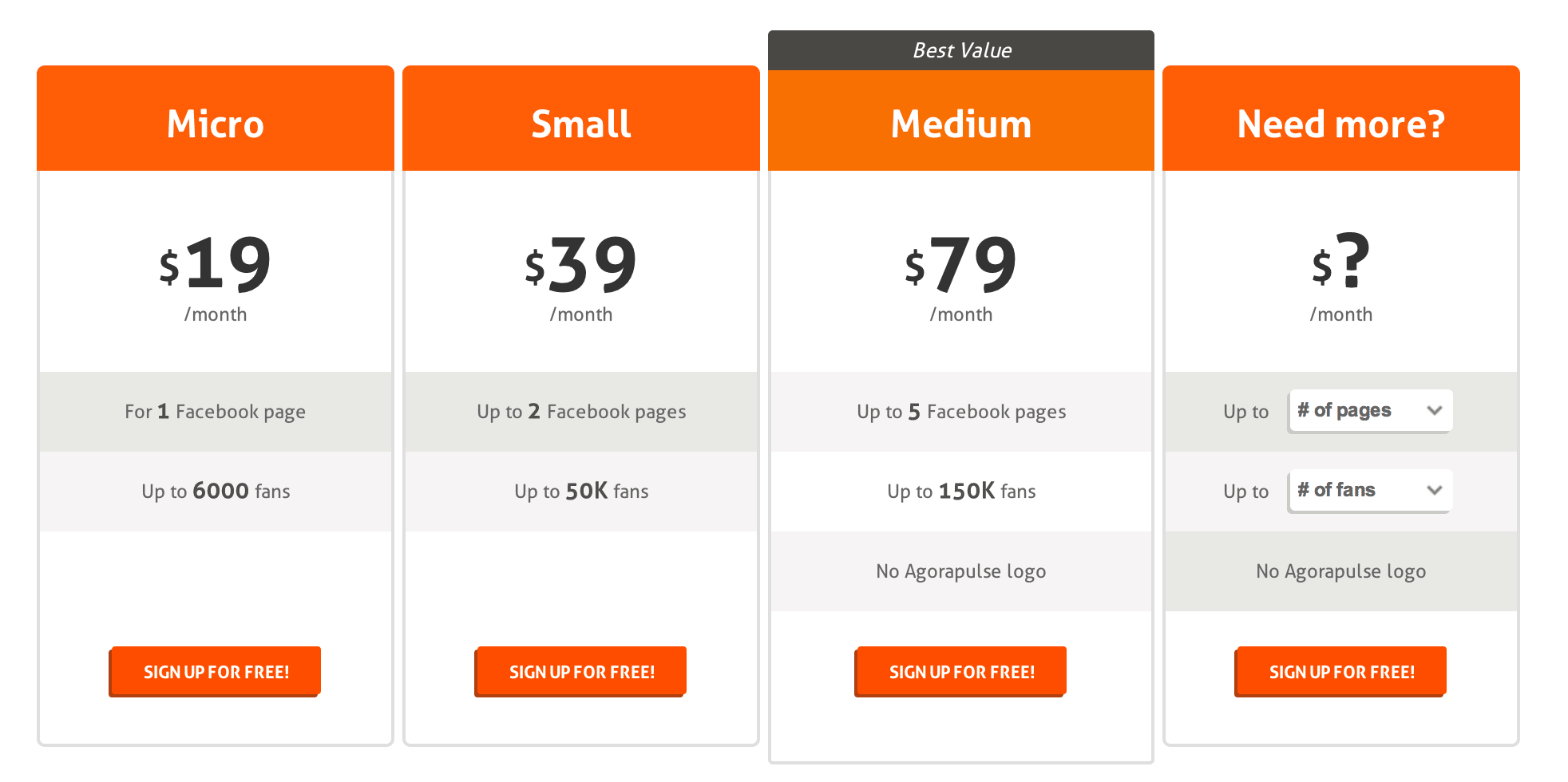AgoraPulse pricing