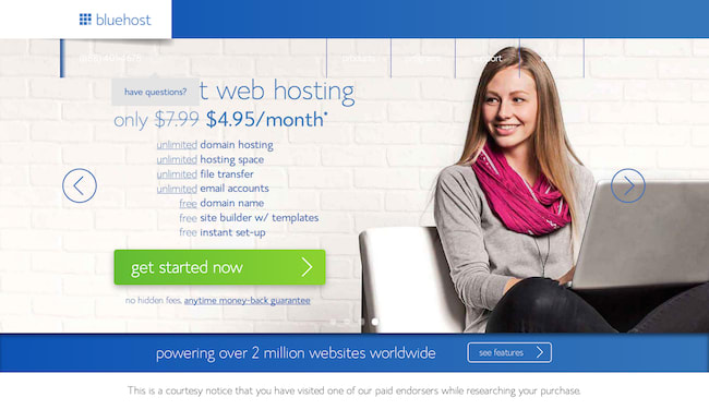 Bluehost web hosting