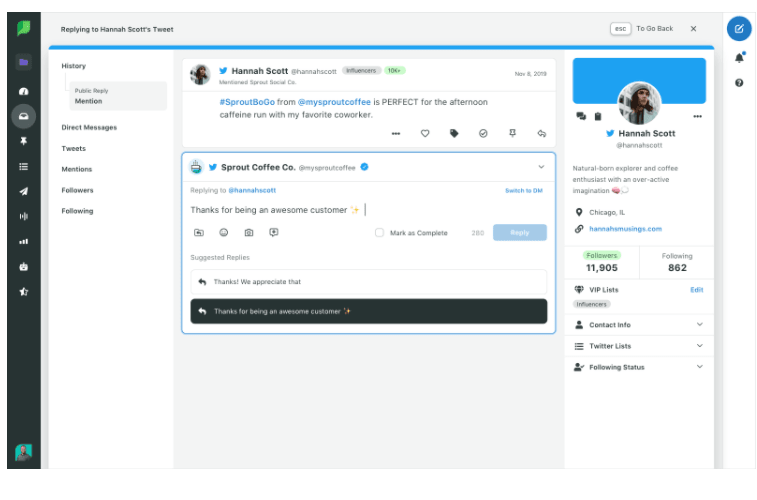 Sprout Social twitter