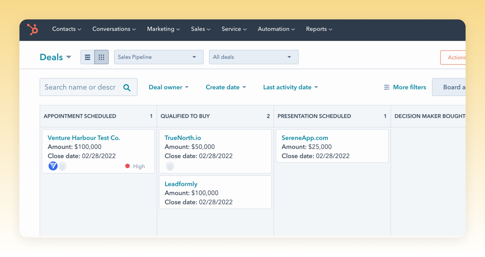 HubSpot email marketing CRM