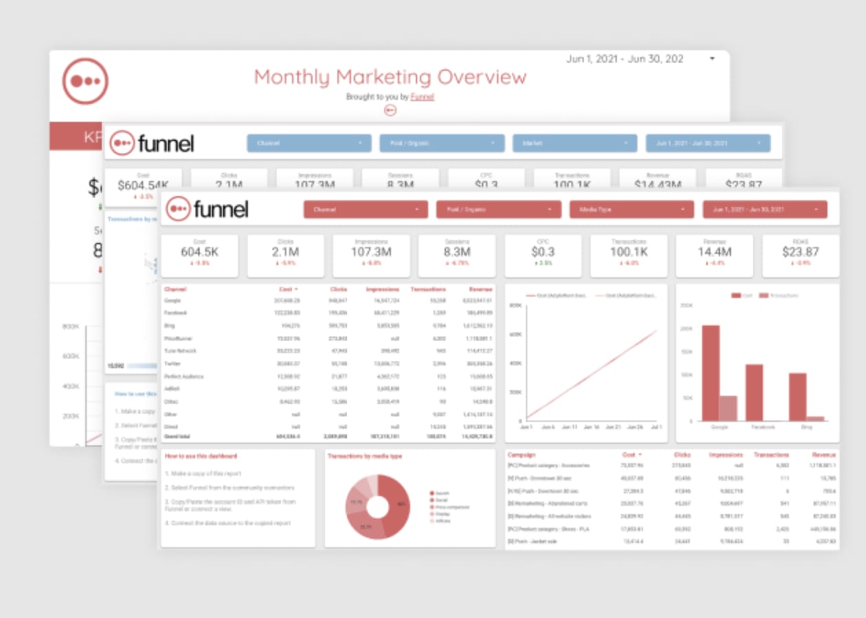 Funnel data studio connector interface