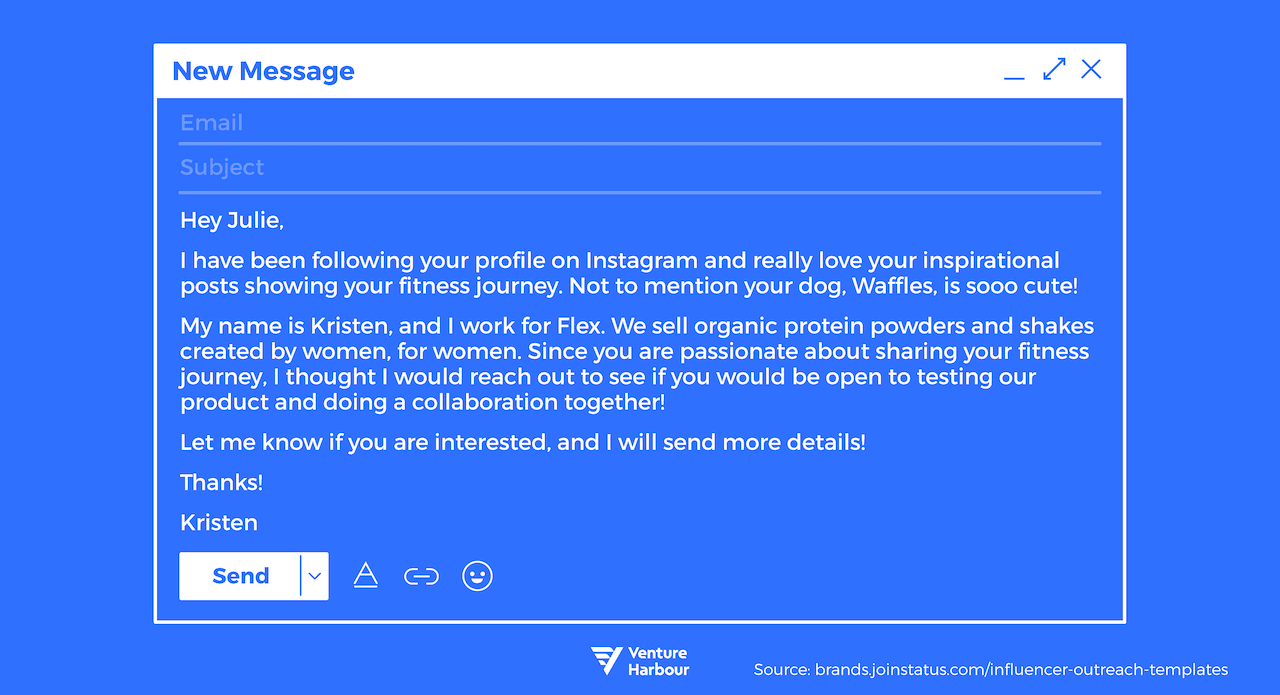 sample influencer outreach email