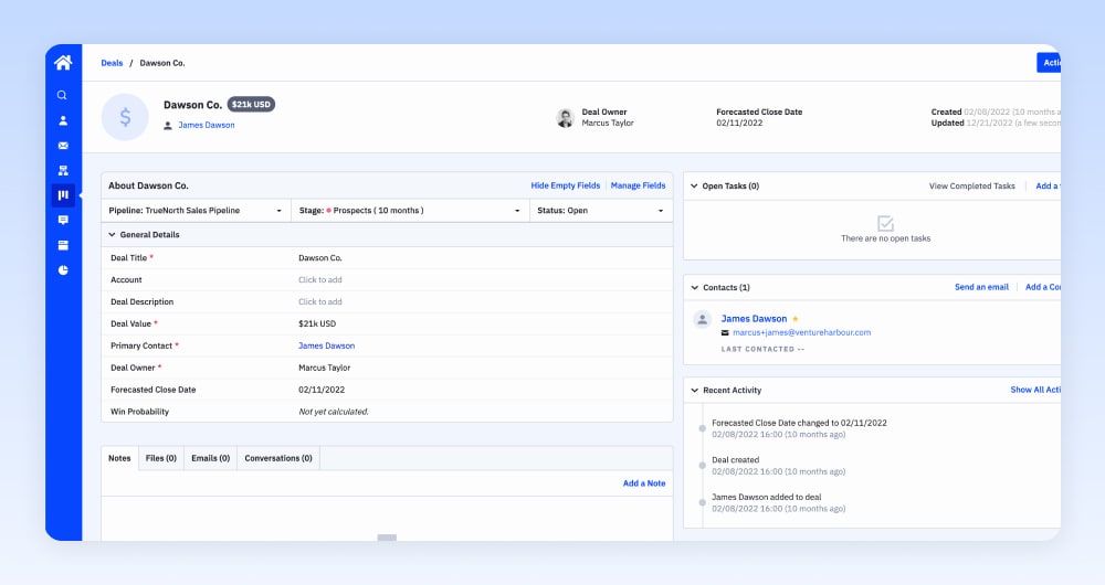What a company looks like in ActiveCampaign