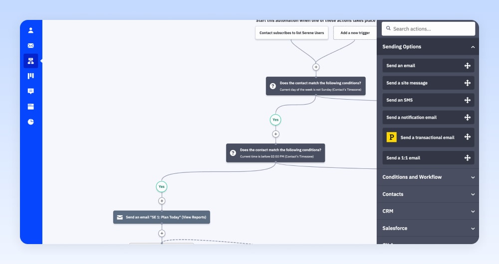 A SaaS onboarding automation sequence example