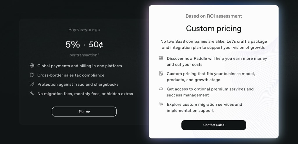 paddle pricing