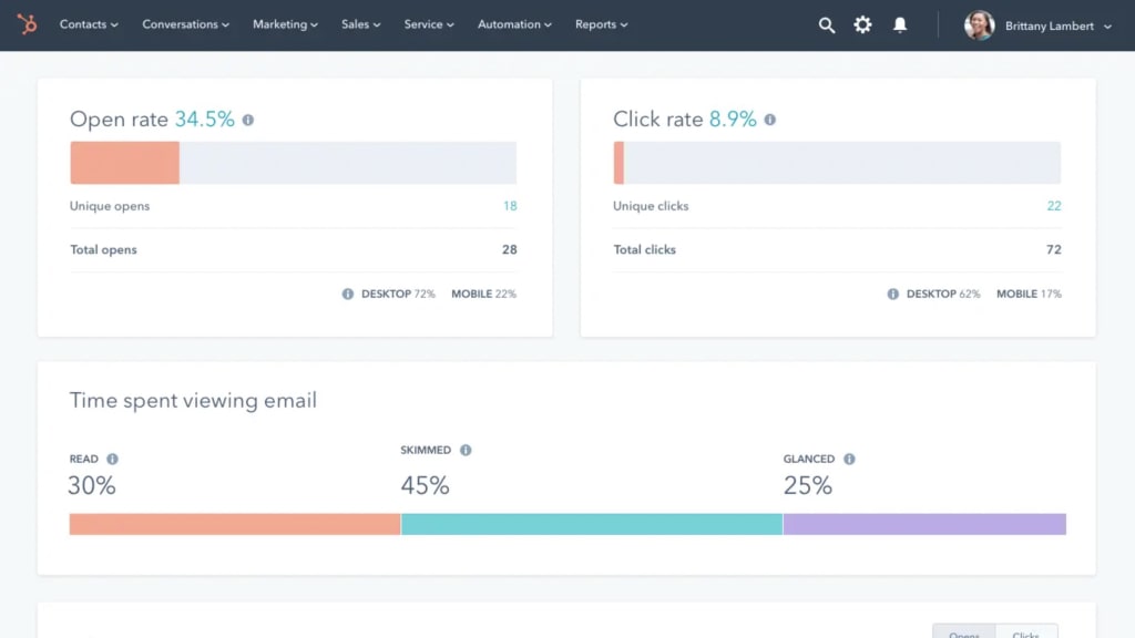 hubspot email reporting