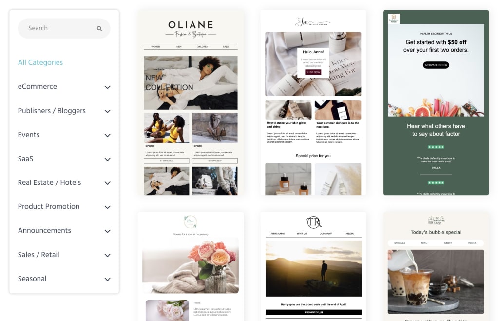 moosend email templates