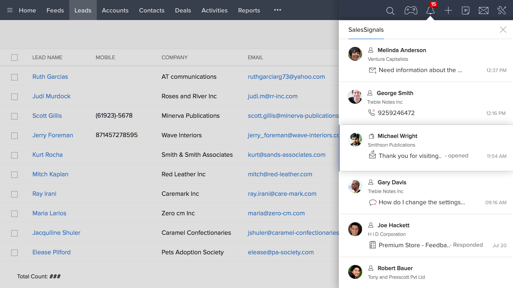 Zoho follow up quickly