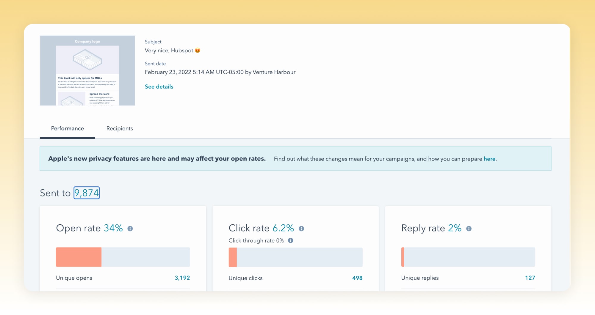 HubSpot email campaign analytics