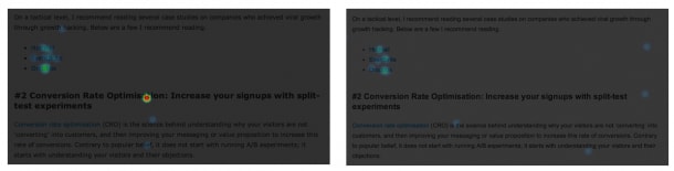 Font heatmaps