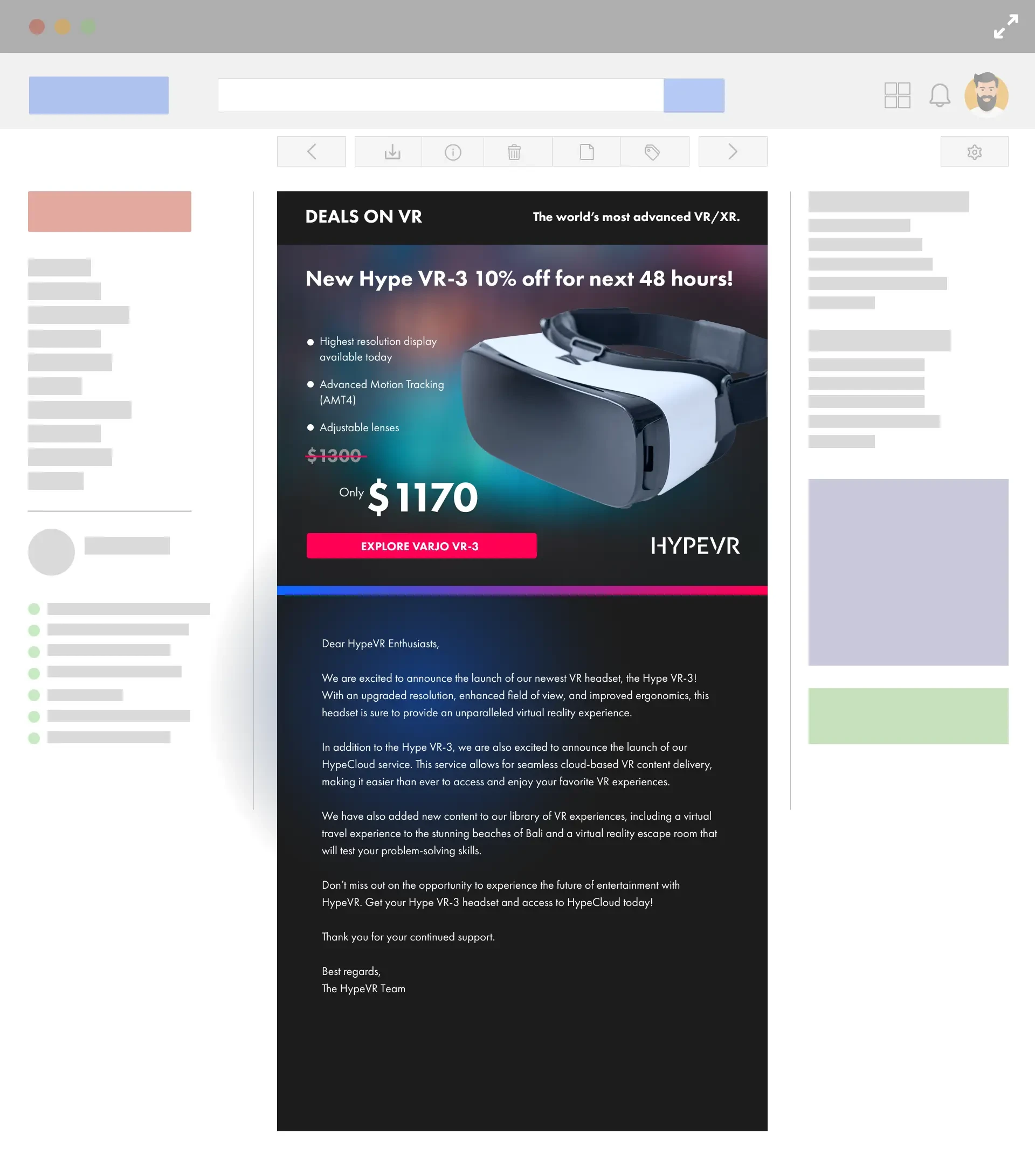 newsletter hypevr