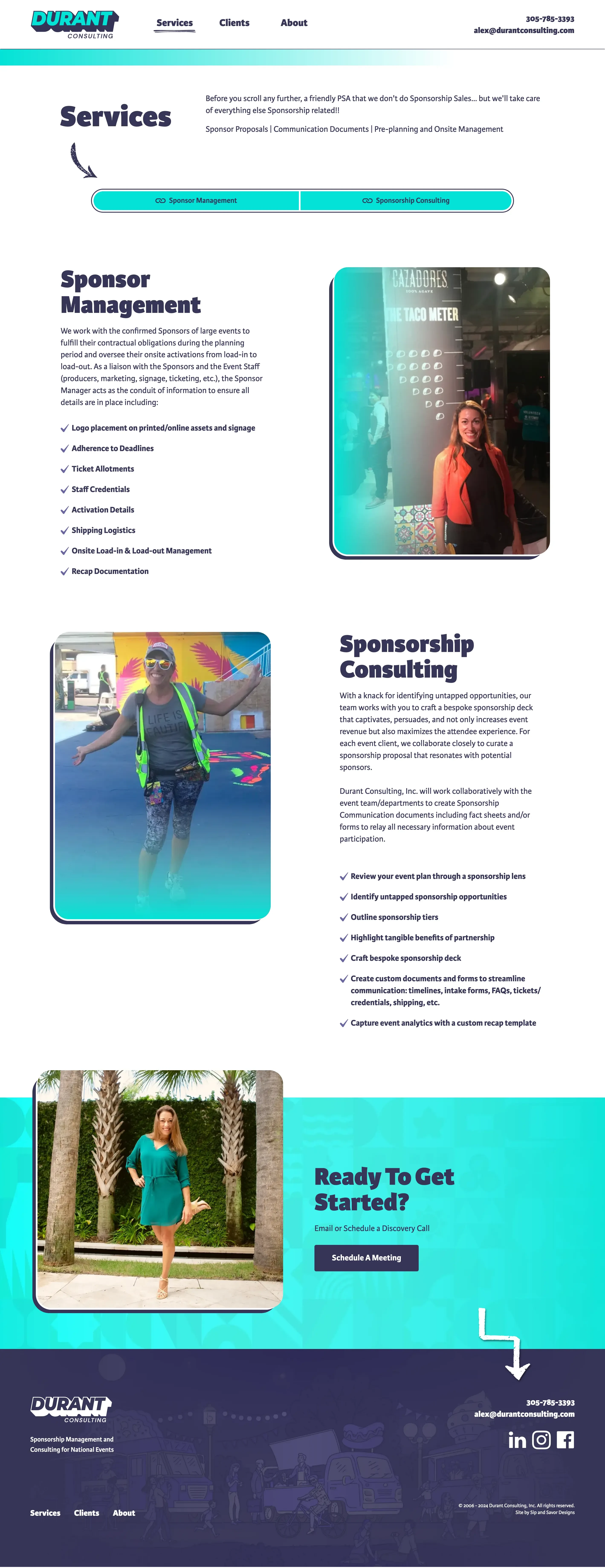 Durant Consulting services page
