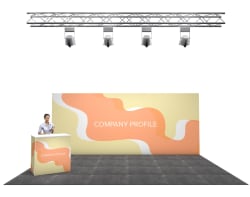 Nova bannerstand enkel vegg 24m², 6x4m