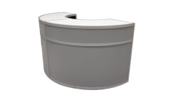 Bar/information counter, light grey, h:104cm l:3m