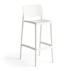 High bar stool RIO white
