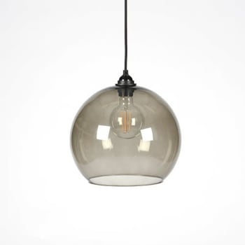 Hanging lamp, brown glass, led