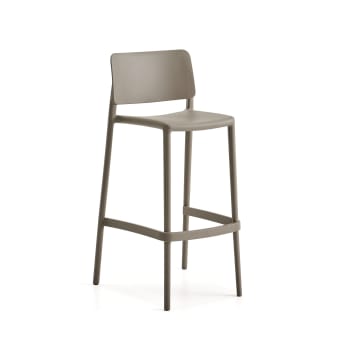 Høy barstol RIO taupe