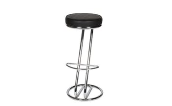 Bar stool, black seat/chrome.