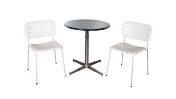 5376 table dia. 70 cm with two 5419 chairs