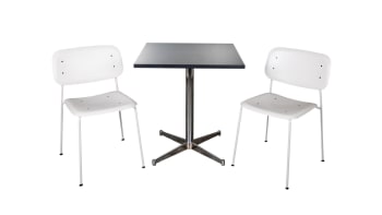 5396 table 70 x 70 cm with two 5419 chairs