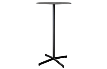 NEU bar bord, Svart lakkert stål søyle og plate svart