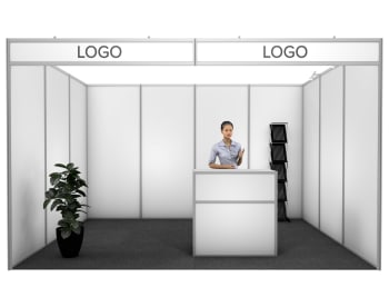 Medinova white 12 m², 3x4m (booth)
