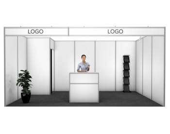 Medinova white 15 m², 3x5m (booth)