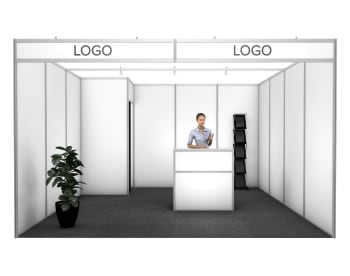 Medinova white 16 m², 4x4m (booth)