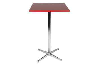 Standing table, red. 70x70cm, h: 111cm