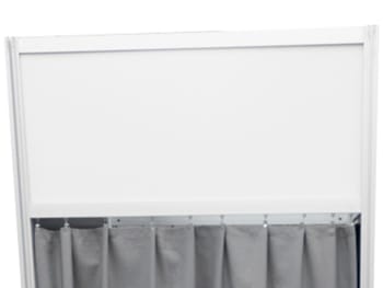 Curtain rail with top panel, 1 meter