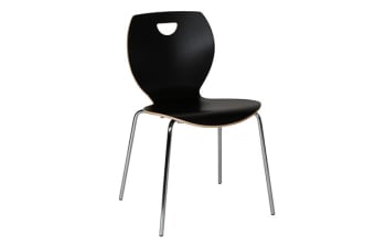 Chair, cafè, black/crome. sh:43cm