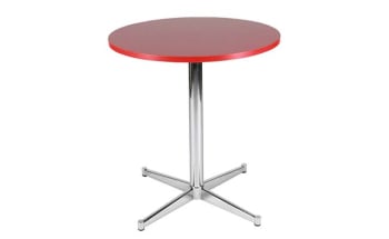 Table, red. ø 70cm, h 76cm