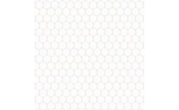 Cusion vinyl with duo dots white, 2m width with plastic foil