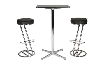 5266 laptop table 65 x45 cm with two 5186 bar stools