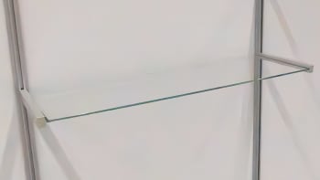 Straight glas shelf, d:30cm