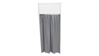 Curtain, grey/blue/black