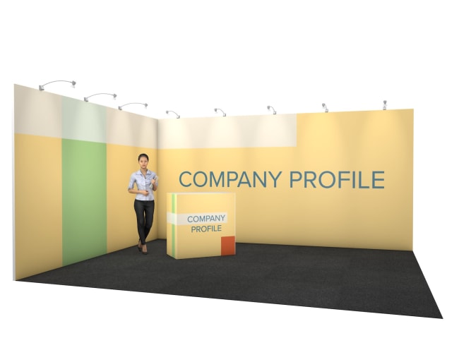 Nova bannerstand 20 m², 4x5m (hjørne)
