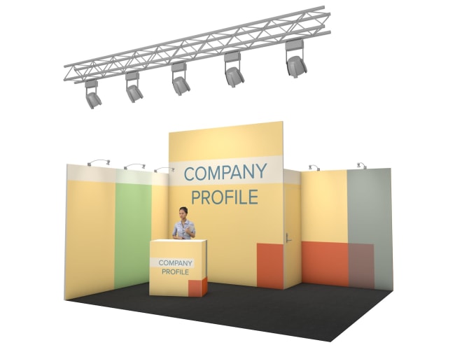 Nova høy bannervegg 20 m², 4x5m (hjørne)