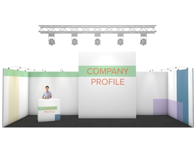 Nova high wall 24m², 3x8m ((booth)