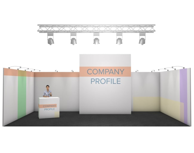 Nova high wall 32m², 4x8m ((booth)