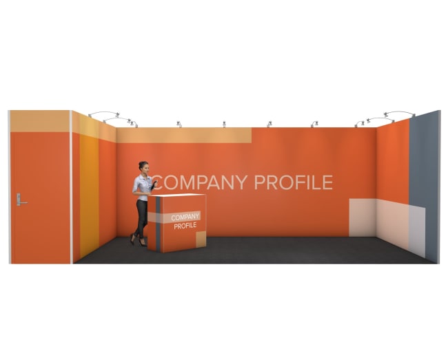Nova bannerstand bakrom 21 m², 3x7m (bås)