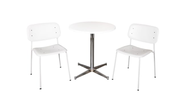 5375 table dia. 70 cm with two 5005 chairs