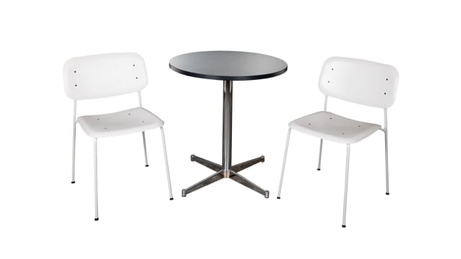 5376 table dia. 70 cm with two 5419 chairs