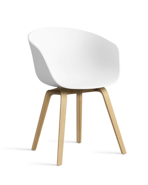 Hay designerstol Hvit/ben i eik